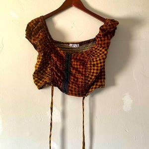 Orange alt cropped top